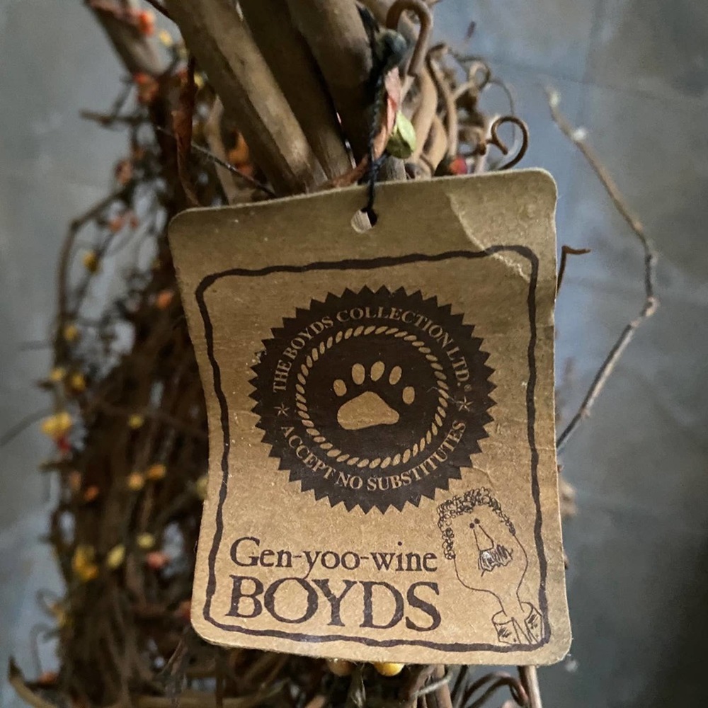 The Boyds Collection Vintage Funnel Shaped Hanging Grape Vine Basket - Picture 13 of 15